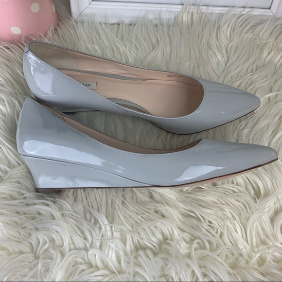 Sold! COLE HAAN Patent Leather Gray Pointed Toe - Picture 4 of 4